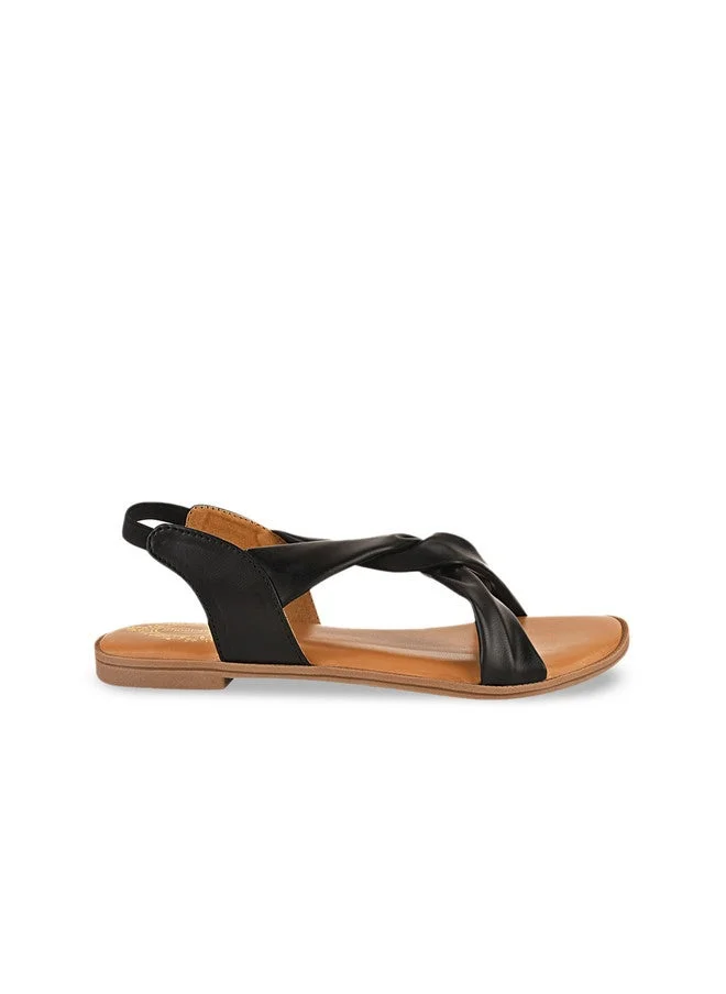 شوتوبيا Shoetopia Girls Knotted Open Toe Flats With Backstrap