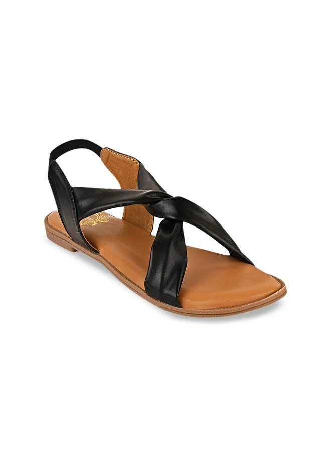 شوتوبيا Shoetopia Girls Knotted Open Toe Flats With Backstrap