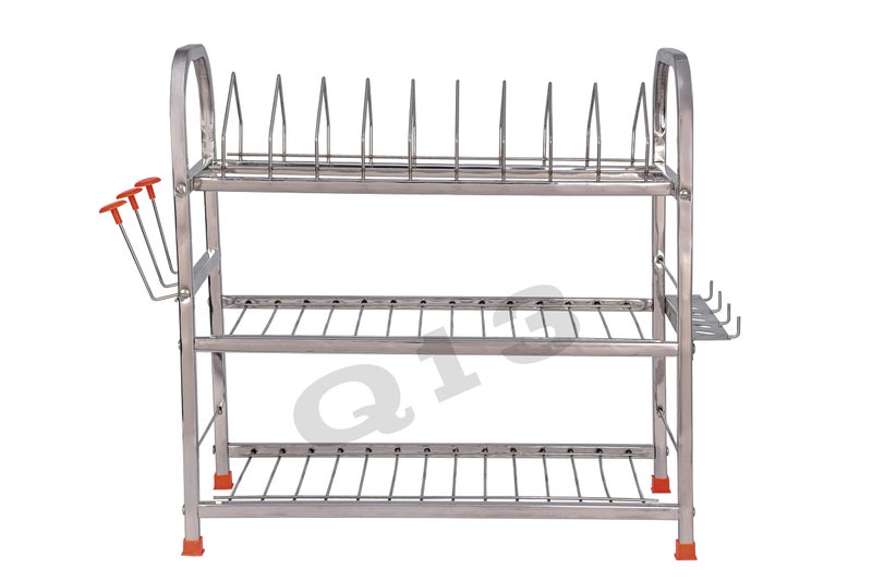 D.K 11 D. K 11 Stainless Steel Utensils Stand for Kitchen | Drying Rack | Dish Rack | bartan Stand for Sink wall mounted | Organizer | Modular Kitchen Storage Rack - Image 4