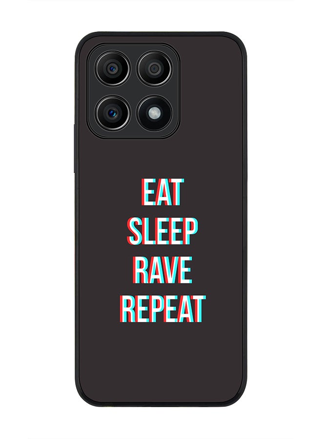 Stylizedd Rugged Black edge case for Honor X8A 4G Slim fit Soft Case Flexible Rubber Edges Anti Drop TPU Gel Thin Cover - Rave Routine - Image 1