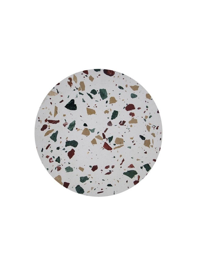 DANUBE HOME Rusi Round Side Table - White Pattern / Black  - Image 3