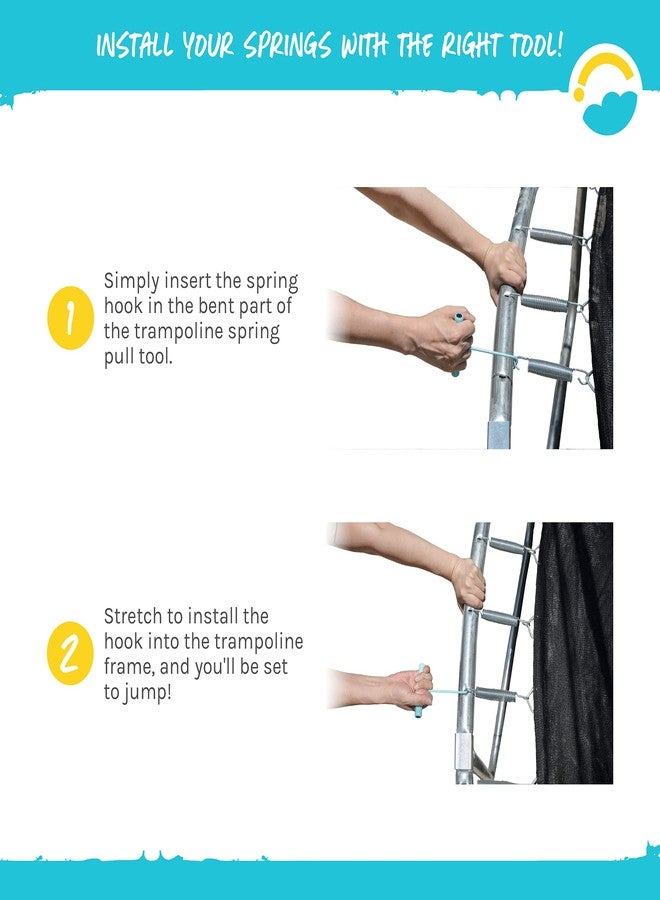 SkyBound Universal Trampoline Spring Tool - Steel J-Hook Style Frame - Trampoline Parts and Accessories - Blue - Image 4