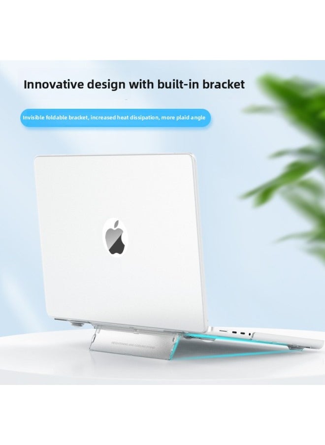 Generic For Macbook Notebook Lightweight Design Protective Cover Air Computer Case Pro Invisible Stand Protective Case-Color:Matte Red-invisible Bracket Shell-Applicable Models:13.6 Air M2/m3 (a2681/a3113)  - Image 3