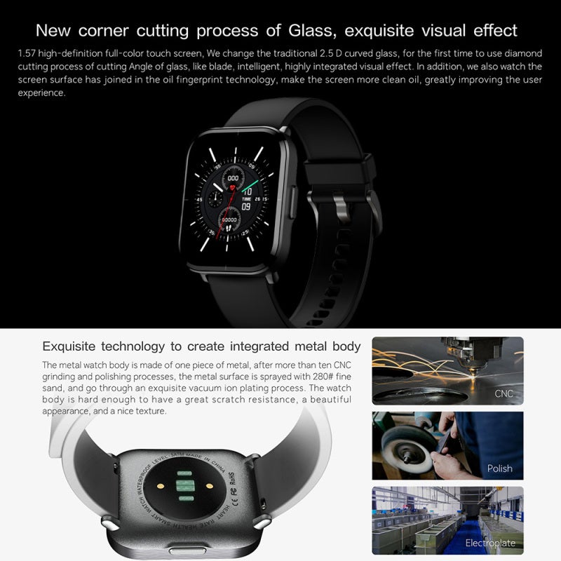 Mibro Smartwatch 1.57Inch TFT Full Screen Oil Fingerprint Technology - Versatile Custom Dial Fitness Tracker 5 ATM Waterproof 15 Professional Sports Modes for Daily Health Monitoring And Sports Enthusiasts - Image 5