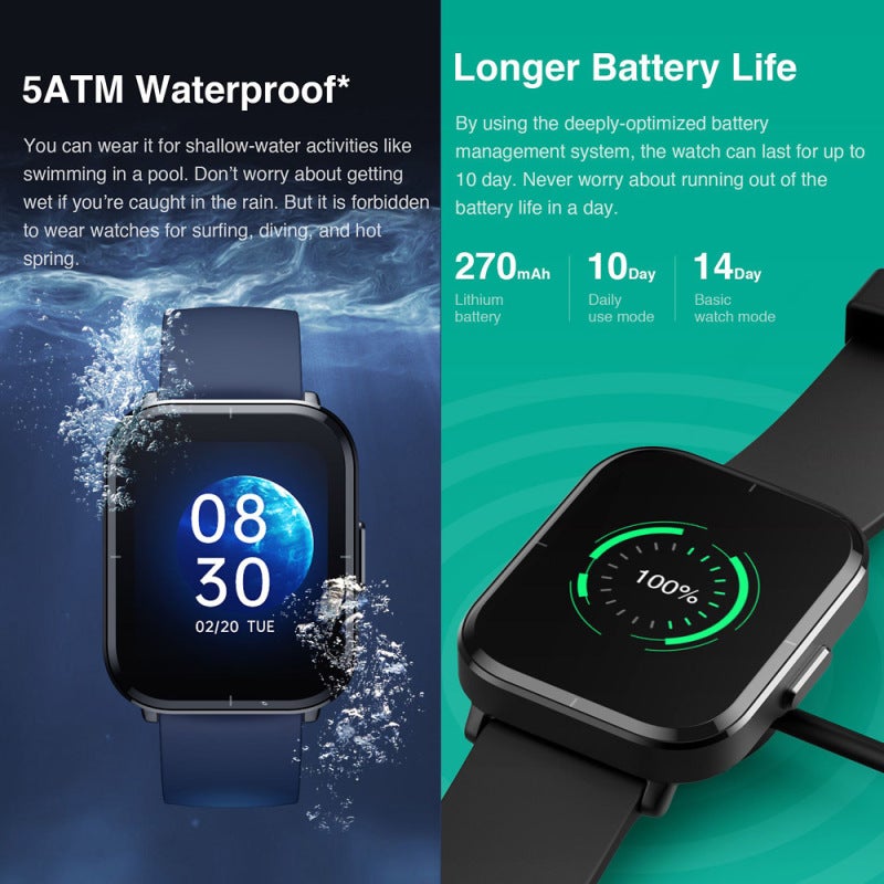 Mibro Smartwatch 1.57Inch TFT Full Screen Oil Fingerprint Technology - Versatile Custom Dial Fitness Tracker 5 ATM Waterproof 15 Professional Sports Modes for Daily Health Monitoring And Sports Enthusiasts - Image 3