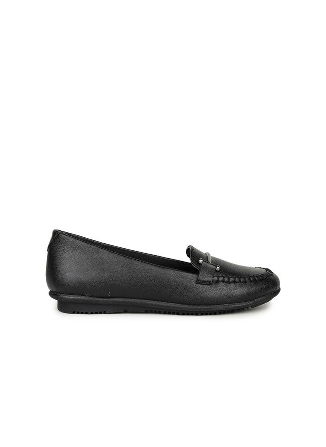 She Zone Black Loafers for Women - Image 4