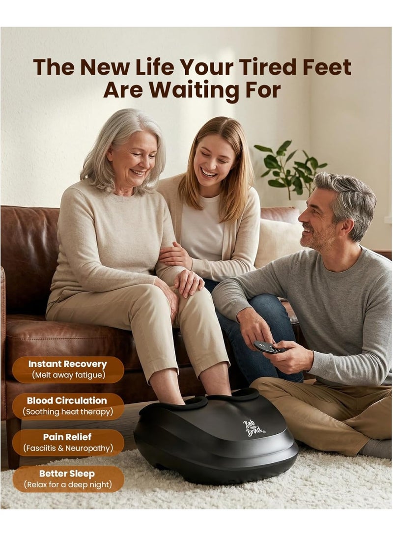 Lite Shiatsu Foot Massager with Heat – Deep Kneading Electric Foot Massager for Plantar Fasciitis, Pain Relief & Compression with Remote Control (Valentine’s Gift) - Image 3