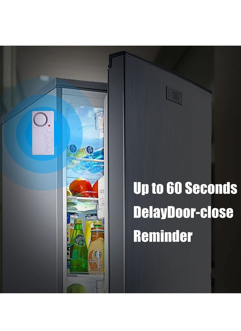 Generic - 2Pcs Freezer Door Alarm, Safety Window 3/15/30/60 Seconds Adjustable Delay Wireless Fridge 4-In-1 Sensor Chime Open Alarm Loud 108dB - Image 1