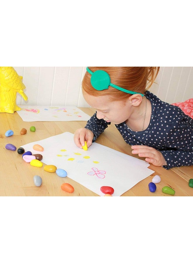 Crayon Rocks Crayons In A Rock Shape 8 Colors Tripod Grip Made For Handwriting Development In Kids And Toddlers Fun & Educational Creative Activity Comes In A Blue Velvet Bag  - Image 5