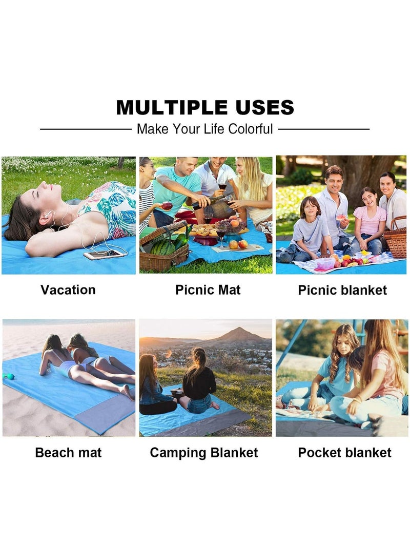 Alissa Oversized Sand-Free Beach Mat 210x200cm – Waterproof Quick-Dry Ripstop Blanket for 4–7 Adults – Compact, Lightweight & Sandproof for Beach, Travel, Camping & Festivals - Image 3
