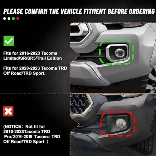 SINYATO INDUST LED DRL Lights Assemblies for 2016–2023 Toyota Tacoma Limited/SR/SR5/Trail Edition, DRL with Dynamic Startup Animation & Flowing Amber Turn Signal, Front Bumper, 1 Pair（Smoked） - Image 5