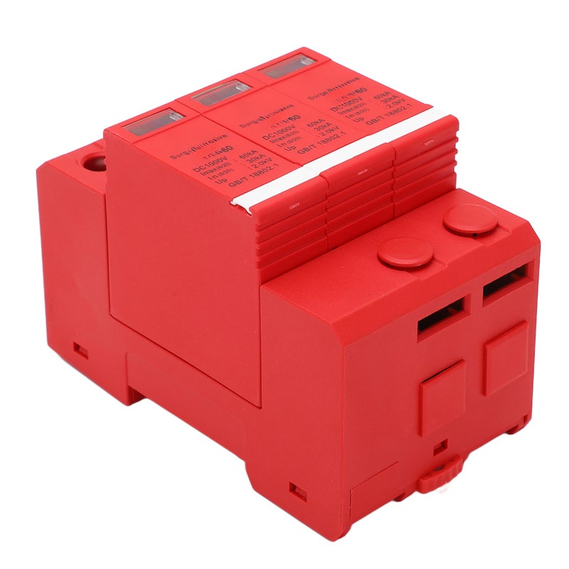 Surge Protective Device Photovoltaic Breaker Protector DC1000V 60KA Distribution Box Supplies Orangered 3P - Image 4