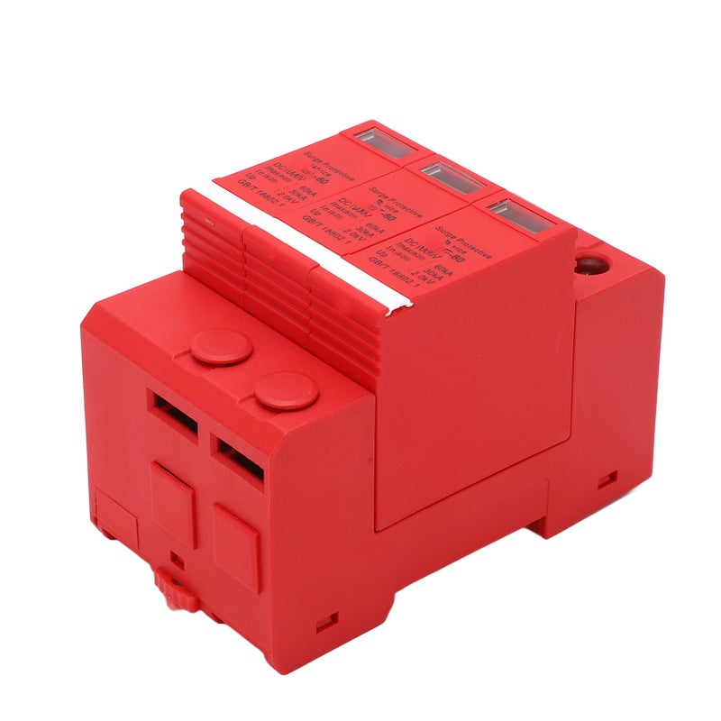 Surge Protective Device Photovoltaic Breaker Protector DC1000V 60KA Distribution Box Supplies Orangered 3P - Image 1