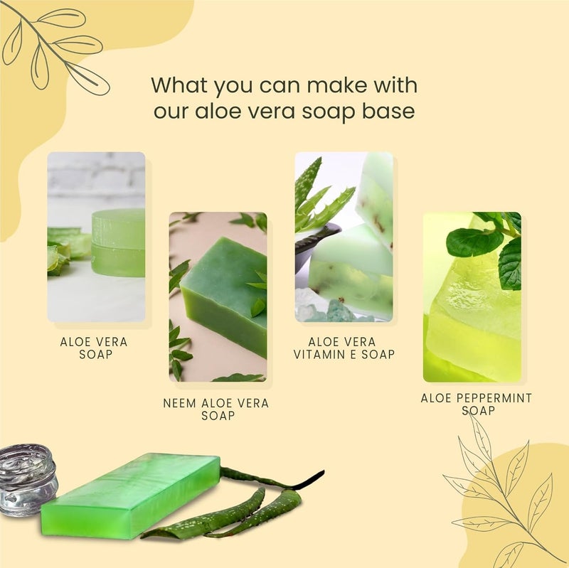 Soapy twist Aloe Vera Melt and Pour Soap Base Bar 1 kg  SLS and Preservatives Free  Moisturizing and Nourishing for all Skin types  Soap Base for Making handmade soaps at Home 1 Kg - Image 3