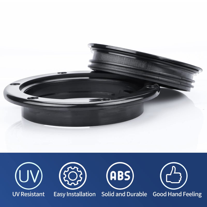 Smart Marine 4 inch Boat Hatch Cover Black Round Non Slip Inspection Hatch 4" 6" 8" (4"),Deck Hatch - Image 3