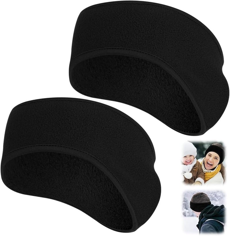 Komake Ear Warmers Headband, Fleece Earmuffs Running Headband Winter Ear Covers Moisture Wicking Ski Sport Headband for Men & Women (19.2 inches, One Size, Cycling) - Image 1