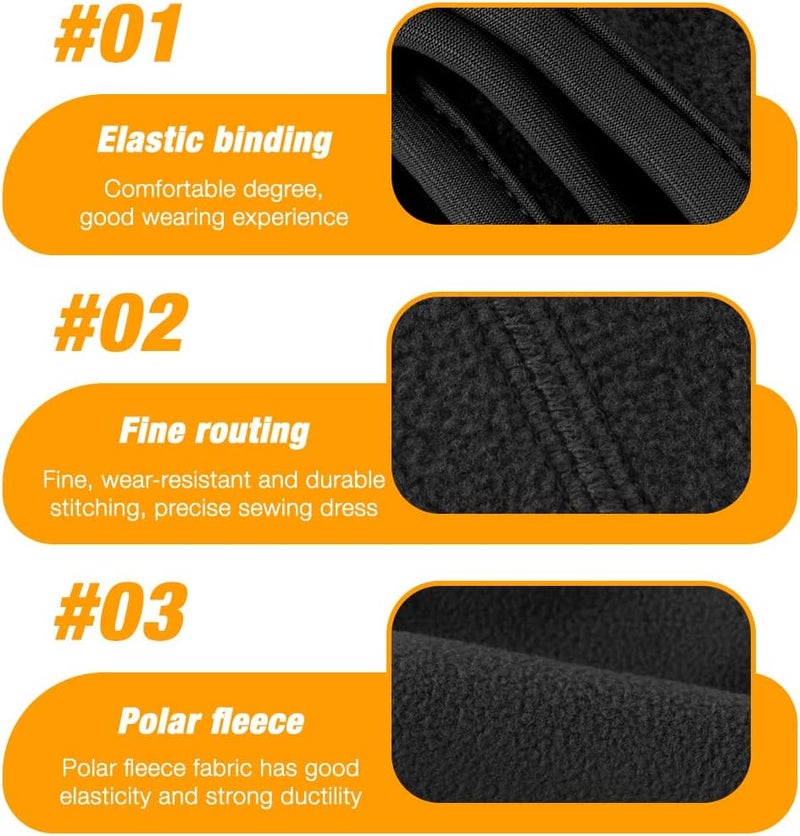 Komake Ear Warmers Headband, Fleece Earmuffs Running Headband Winter Ear Covers Moisture Wicking Ski Sport Headband for Men & Women (19.2 inches, One Size, Cycling) - Image 4