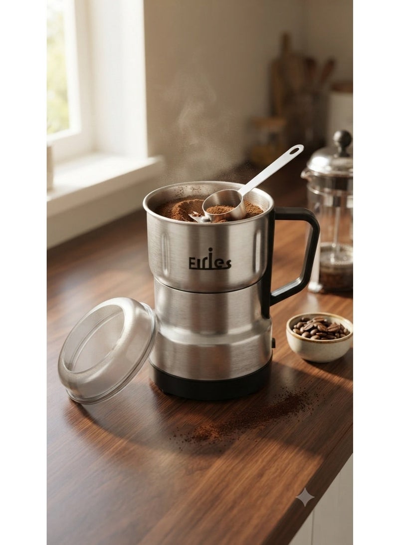مطحنة قهوة وبذور كهربائية متعددة الاستخدامات (Coffee Grinder ERS-05) - بقوة 90 واط، شفرات من الستانلس ستيل 304، قطعة واحدة - Image 2