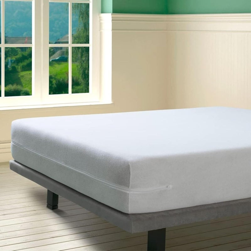 Savel , Mattress cover made from 100% cotton terry cloth, elastic, adaptable, highly absorbent (size 120 x 190/200 cm, white) - Image 5