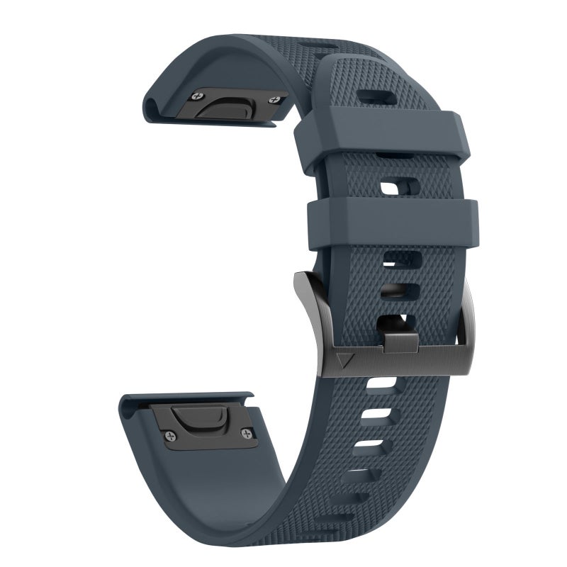 ANCOOL for Fenix 5/Fenix 6/Fenix 7 Band 22mm Silicone Watch Band for Fenix 8 Fenix E 47mm/Fenix 5 Plus/Fenix 6 Pro/Fenix 7 Pro/Forerunner 935(Slate) - Image 1