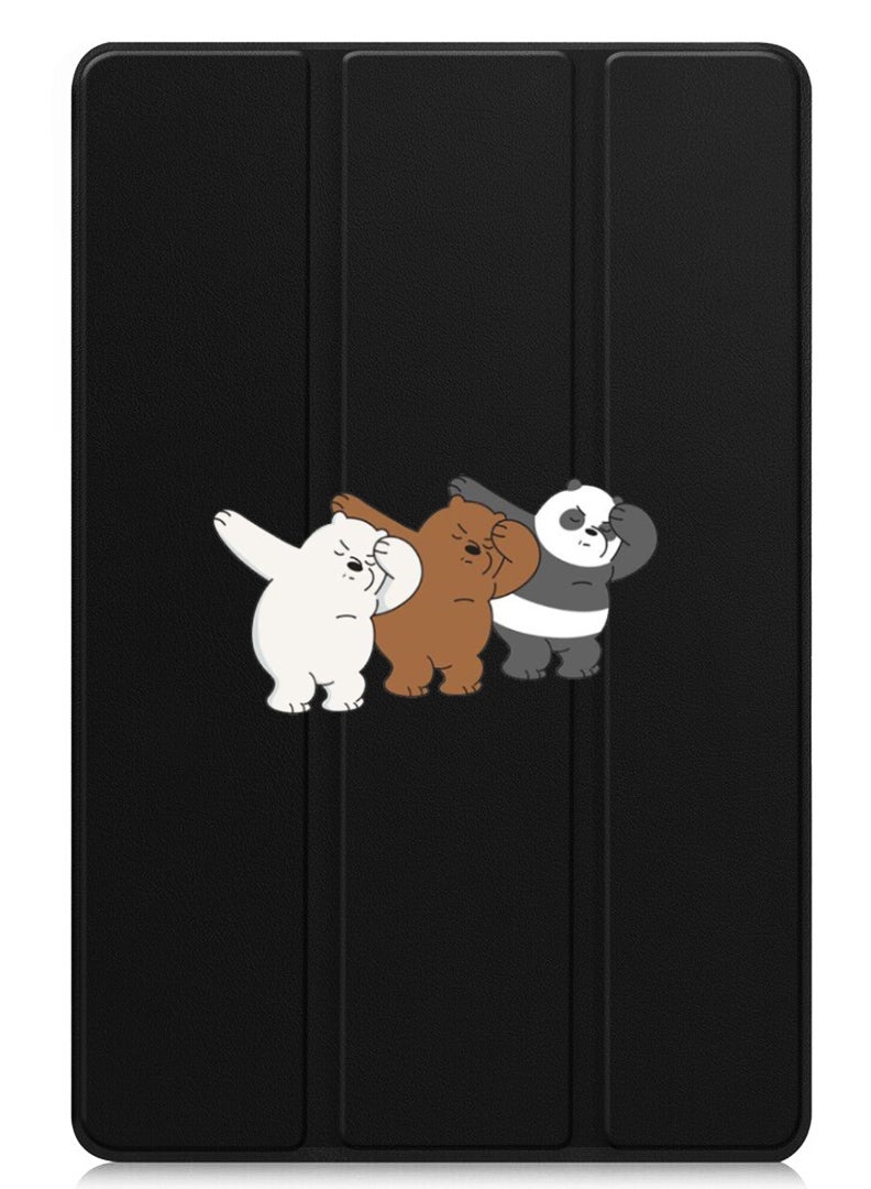 Theodor Protective Flip Case For OnePlus Pad 2 (2024) & OnePlus Pad Pro (2024) With Trifold Stand Auto Wake Sleep Shockproof Cover Panda dance - Image 1