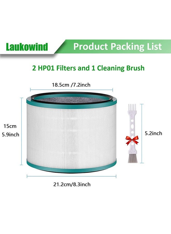 Laukowind 2 Pack HEPA Air Purifier Filter Replacements for Dyson HP01, HP02, DP01 Desk Purifiers - Compatible with Part # 968125-03 - Image 2