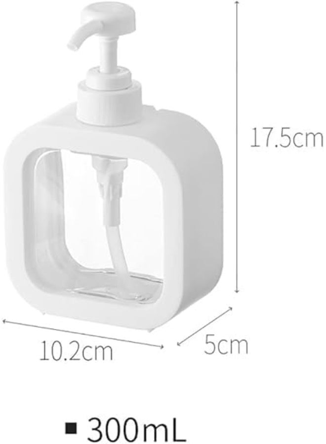Entice Goods EnticeGoods | Clear Soap Dispenser 300/500ml Bathroom Soap Dispenser Refillable Lotion Shampoo Body Wash Holder Portable Travel Dispenser Empty Mu Pump Bottle (300ML)  - Image 5