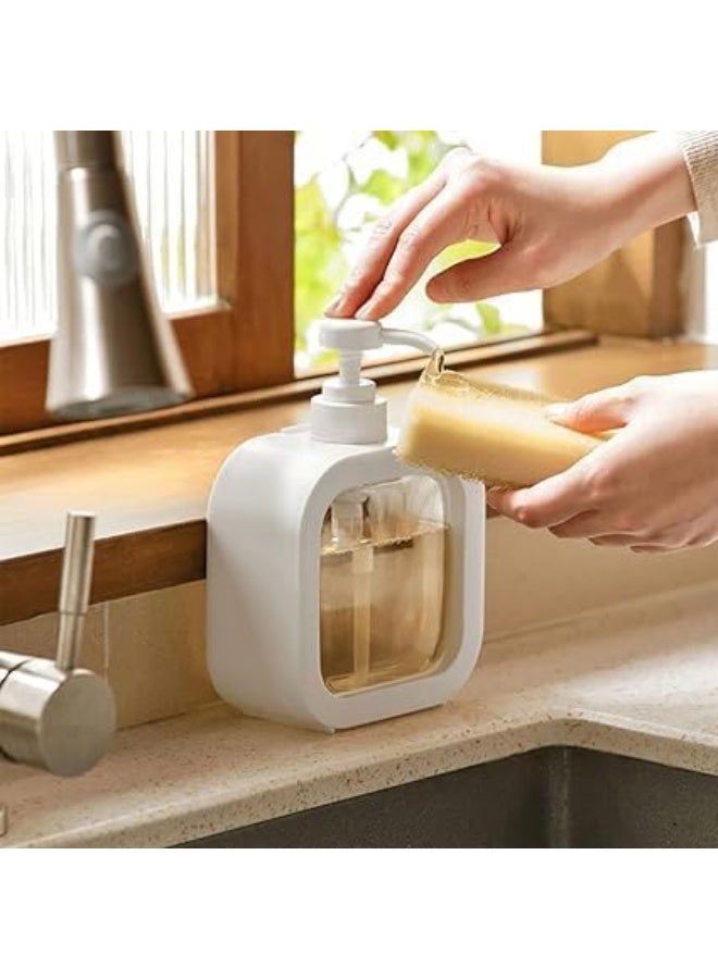 Entice Goods EnticeGoods | Clear Soap Dispenser 300/500ml Bathroom Soap Dispenser Refillable Lotion Shampoo Body Wash Holder Portable Travel Dispenser Empty Mu Pump Bottle (300ML)  - Image 3