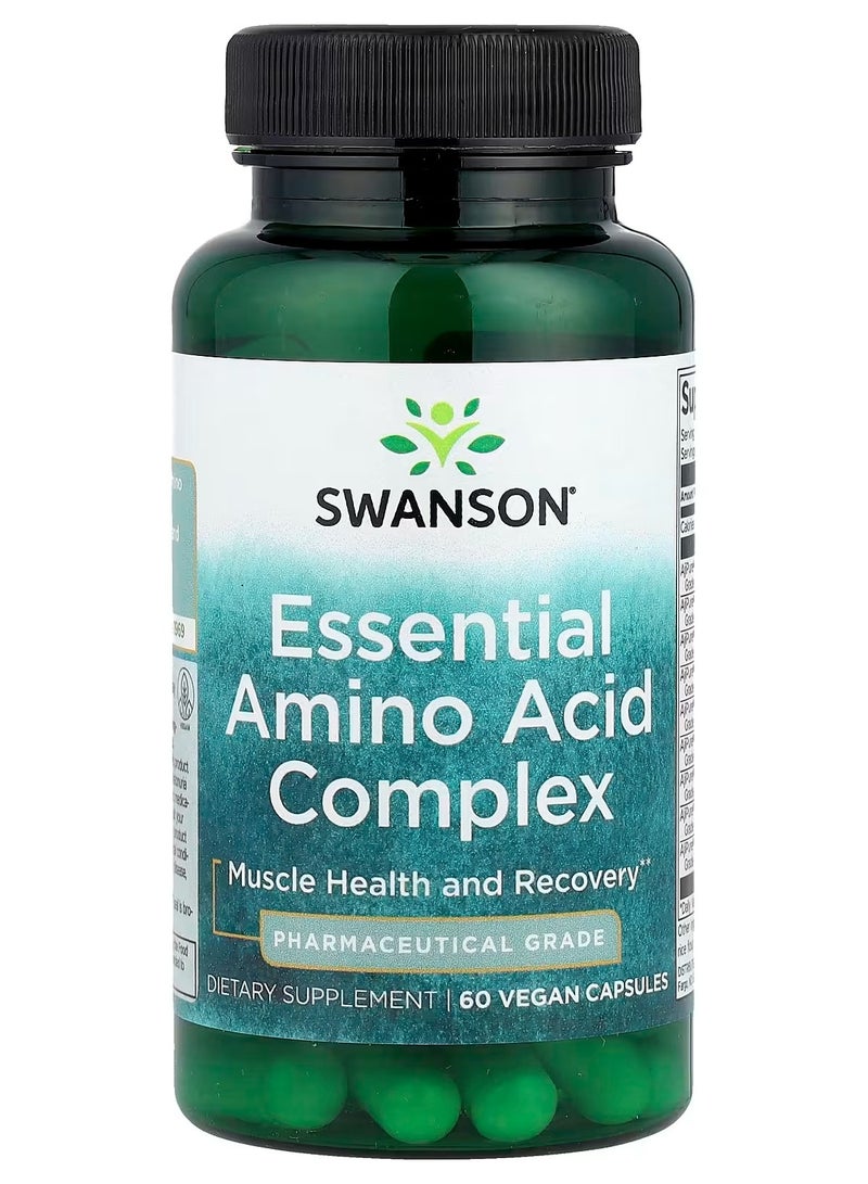 Swanson, Essential Amino Acid Complex, 60 Vegan Capsules - Image 1