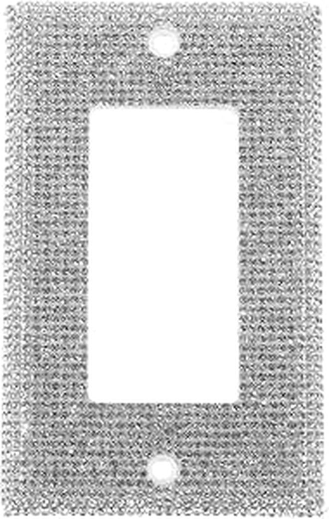 Bling Mirror Wall Switch Plate Rhinestone Decor Single Toggle - Image 1