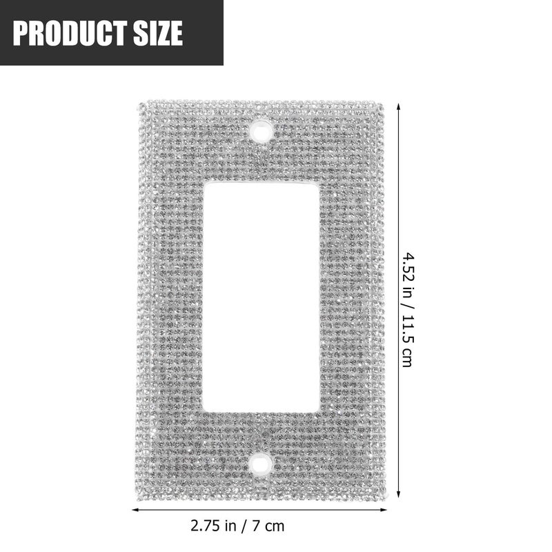 Bling Mirror Wall Switch Plate Rhinestone Decor Single Toggle - Image 3