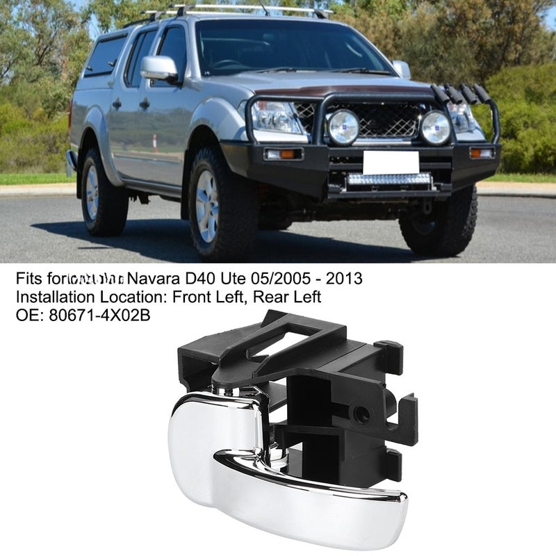 Car Left Inner Door Handle Knob 80671-4X02B Fits for Nissan Navara D40 Ute 05/2005 - 2013 - Image 1