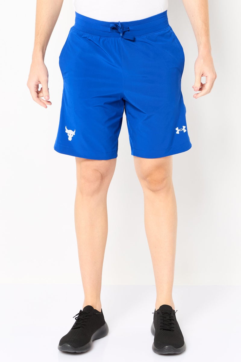 UNDER ARMOUR Men Loose Fit Brand Logo Shorts, Blue - Image 1