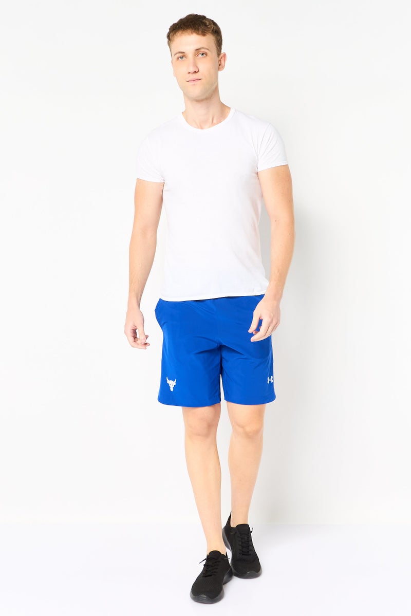 UNDER ARMOUR Men Loose Fit Brand Logo Shorts, Blue - Image 2