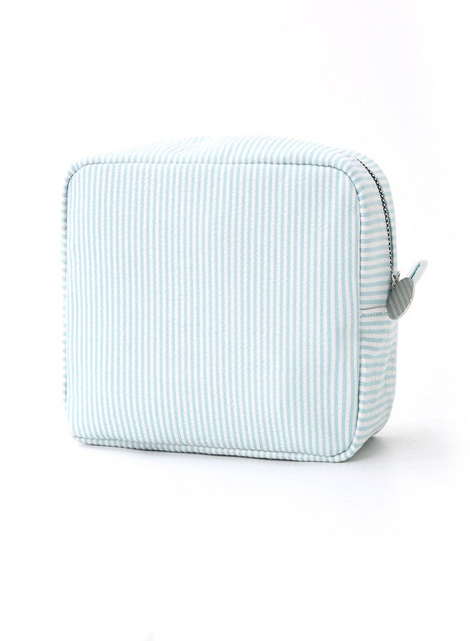 Laikoutd Travel Makeup Bag Small Cosmetic Organizer, Striped Toiletry Bag With Zipper – Portable For Purse, Skincare & Brushe - Image 3