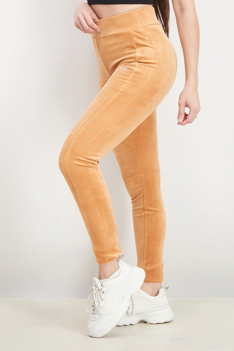 Juicy Couture Women Pull On Textured Pants, Brown - Image 3