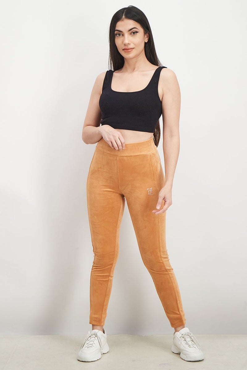 Juicy Couture Women Pull On Textured Pants, Brown - Image 4