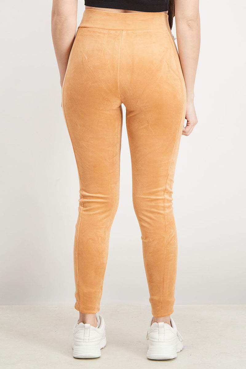 Juicy Couture Women Pull On Textured Pants, Brown - Image 2