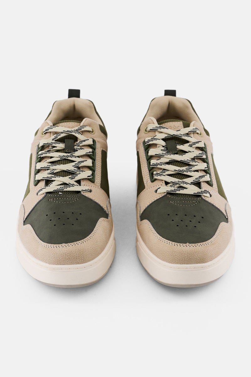 Algspar Men Leather Lace Up Casual Shoes, Multicolor - Image 4