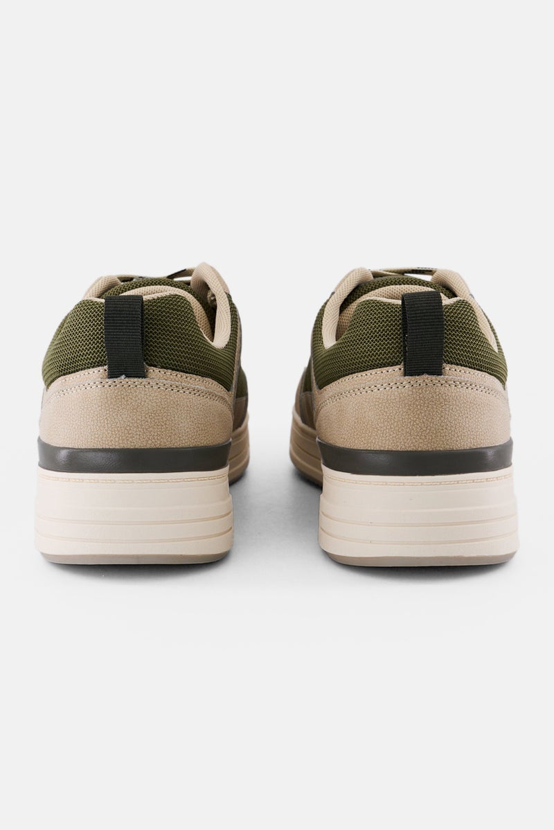 Algspar Men Leather Lace Up Casual Shoes, Multicolor - Image 3