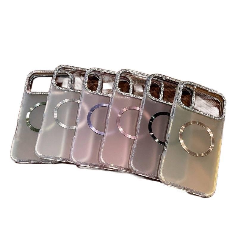 غطاء MagSafe بAcrylic لـ iPhone 14 / 14 Plus / 14 Pro / 14 Pro Max مع حماية من السقوط ومغناطيس قوي مع مقاوم للصدمات مع ملمس غير لامع مع مقاوم للخدش باللون وردي مغناطيسي من الأكريل. - Layan Lure - Image 5
