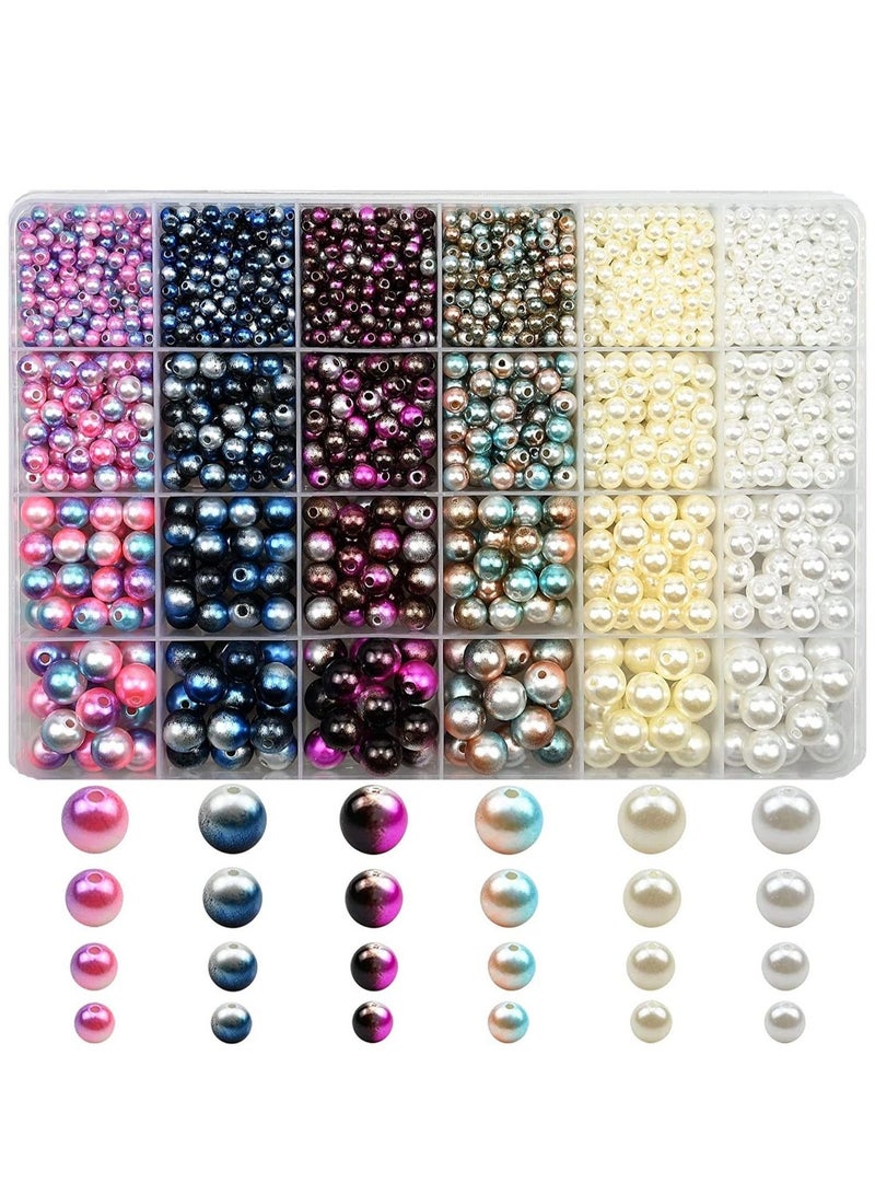 Bluejw 1890-Piece 4-10mm Mermaid Gradient Phantom Pearl For Jewelry Making DIY Bead Making Kit - Image 1