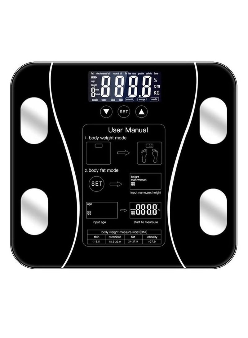 TIGER Bathroom Balance Body Fat Scale, Smart Electronic LED Digital Weight Scale – Scientific Body Fat Analyzer, Weight Loss Artifact, Simple & Fast, Durable, Easy to Use, Suitable for Elderly & Children - Image 1