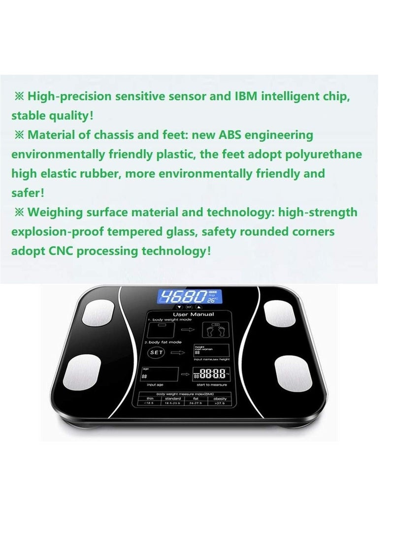 TIGER Bathroom Balance Body Fat Scale, Smart Electronic LED Digital Weight Scale – Scientific Body Fat Analyzer, Weight Loss Artifact, Simple & Fast, Durable, Easy to Use, Suitable for Elderly & Children - Image 3