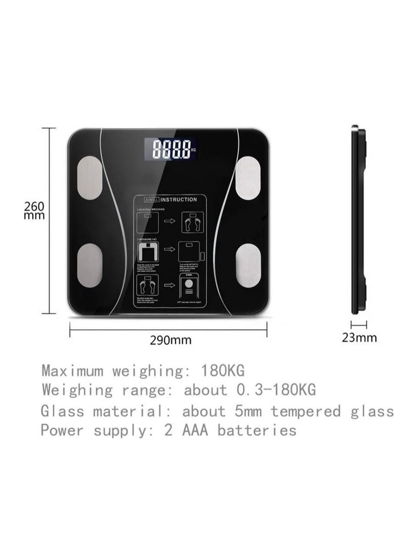 TIGER Bathroom Balance Body Fat Scale, Smart Electronic LED Digital Weight Scale – Scientific Body Fat Analyzer, Weight Loss Artifact, Simple & Fast, Durable, Easy to Use, Suitable for Elderly & Children - Image 5