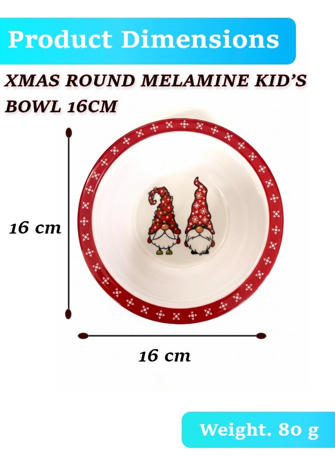 FEELINGS Kids Melamine Christmas Bowl 16 cm – Santa Print - Image 2