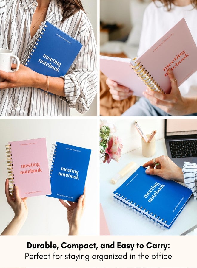 لامير دفتر لامار لتنظيم الاجتماعات في العمل - دفتر ملاحظات لأكثر من 100 اجتماع - دفتر ملاحظات للاجتماعات - حافظ على إنتاجيتك مع دفتر تخطيط الاجتماعات، 220 صفحة، مقاس A5 (8.5 × 6 بوصات) - Image 5