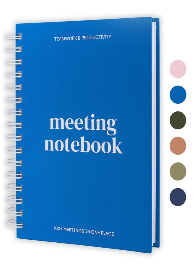 لامير دفتر لامار لتنظيم الاجتماعات في العمل - دفتر ملاحظات لأكثر من 100 اجتماع - دفتر ملاحظات للاجتماعات - حافظ على إنتاجيتك مع دفتر تخطيط الاجتماعات، 220 صفحة، مقاس A5 (8.5 × 6 بوصات) - Image 1