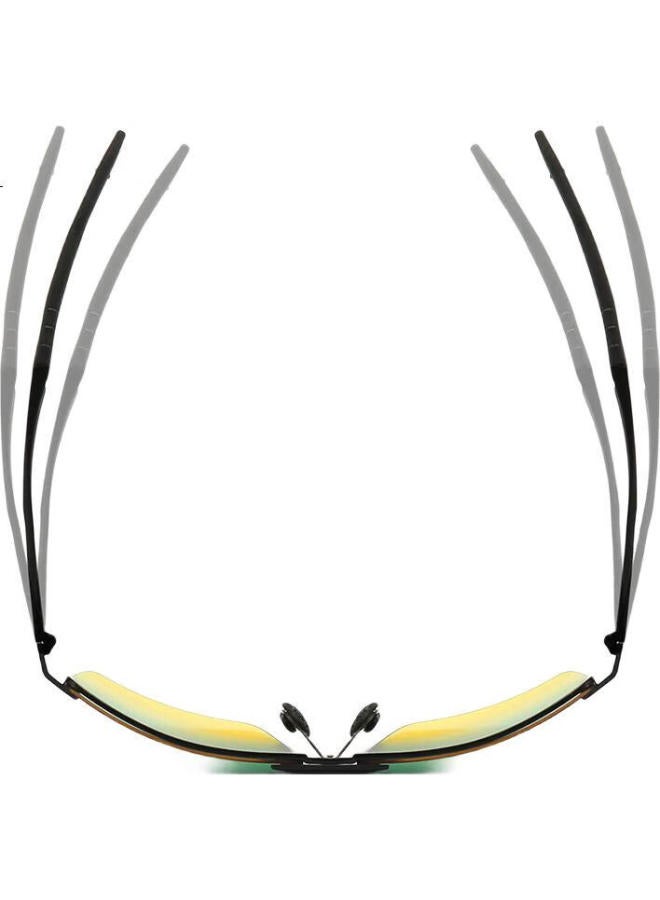 Shi Yun World Art Men'S Polarized Sunglasses For Driving High Definition Uv Protection Sunshade Fishing Black Frame Yellow Green Lens - Image 1