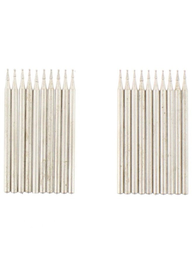 ILOVETOOL Diamond Grinding Head Bits Spherical 0.8mm Jade Carving Burrs Pack of 20Pcs - Image 1
